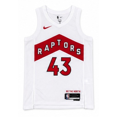 2022/23 Season Toronto Raptors Home White #43 Xi Ya Ka Mu NBA Jersey