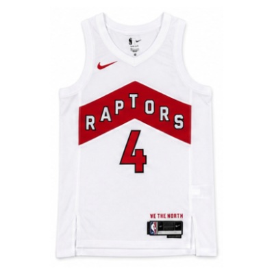 2022/23 Season Toronto Raptors Home White #4 Ba En Si NBA Jersey