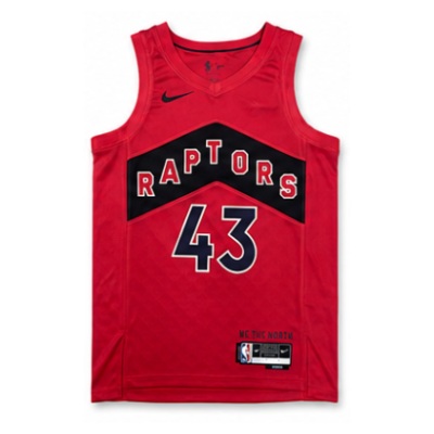 2022/23 Season Toronto Raptors Away Red #43 Xi Ya Ka Mu NBA Jersey