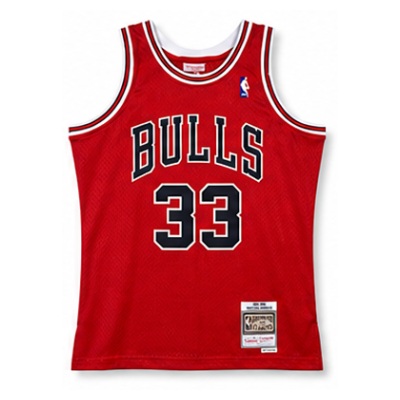 Mitchell & Ness Heat-Pressed Retro Jersey SW Chicago Bulls 98 Season Red #33 Scottie Pippen