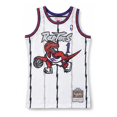 Mitchell & Ness Heat-Pressed Retro Jersey SW Toronto Raptors 99 Season White #1 Tracy McGrady