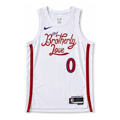 2022/23 Season Philadelphia 76ers City Edition #0 Tyrese Maxey NBA Jersey