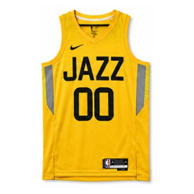 2022/23 Season Utah Jazz Away Yellow #00 Ka La Ke Sen NBA Jersey