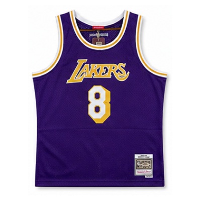 Mitchell & Ness Women's Cropped Retro Jersey Los Angeles Lakers Purple #8 Kobe Bryant