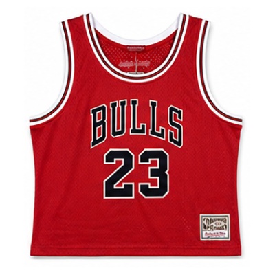 Mitchell & Ness Women's Cropped Retro Jersey Chicago Bulls Red #23 Michael Jordan