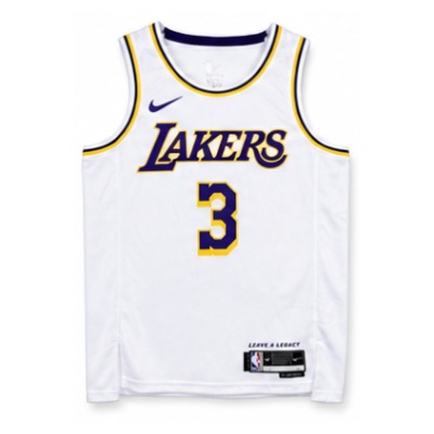 2022/23 Season Los Angeles Lakers Crew Neck White #3 Anthony Davis NBA Jersey