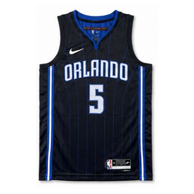 2022/23 Season Orlando Magic Black Striped #5 Paolo Banchero NBA Jersey