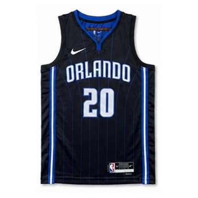 2022/23 Season Orlando Magic Black Striped #20 Markelle Fultz NBA Jersey