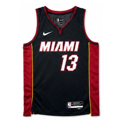 2022/23 Season Miami Heat V-Neck Black #13 Bam Adebayo NBA Jersey