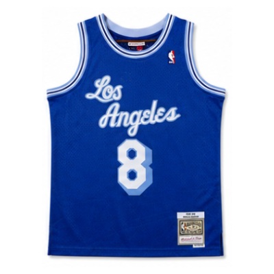 Mitchell & Ness Fan Version Heat-Pressed Retro Jersey Los Angeles Lakers 1996/97 Season Blue #8 Kobe Bryant