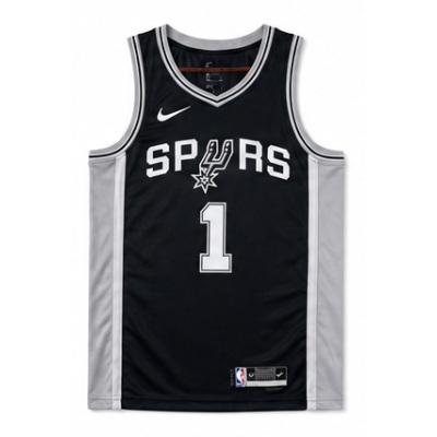San Antonio Spurs Black #1 Victor Wembanyama NBA Jersey