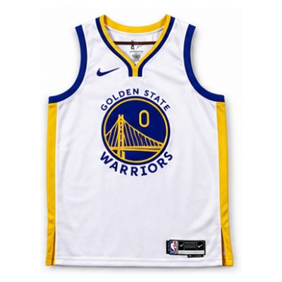 2022/23 Season Golden State Warriors V-Neck White #0 Pei Dun NBA Jersey