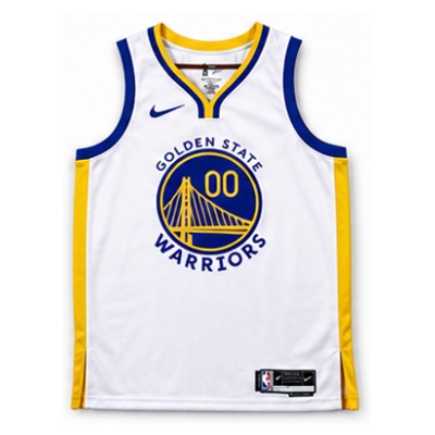 2022/23 Season Golden State Warriors V-Neck White #00 Jonathan Kuminga NBA Jersey