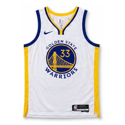 2022/23 Season Golden State Warriors V-Neck White #33 James Wiseman NBA Jersey