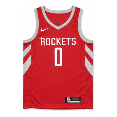 19Sai Ji Houston Rockets Away Red #0 Russell Westbrook NBA Jersey