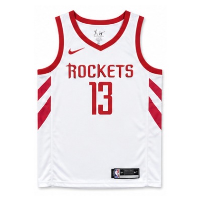 19Sai Ji Houston Rockets Home White #13 James Harden NBA Jersey