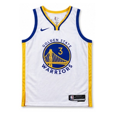 2022/23 Season Golden State Warriors V-Neck White #3 Chris Paul NBA Jersey