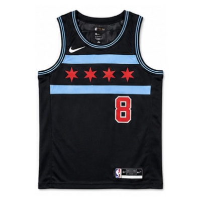 2018/19 Season Chicago Bulls City Edition #8 Zach LaVine NBA Jersey