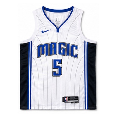 2022/23 Season Orlando Magic Home White #5 Ban Qie Luo NBA Jersey