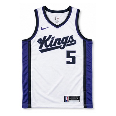 2023/24 Season Sacramento Kings Home White #5 De'Aaron Fox NBA Jersey