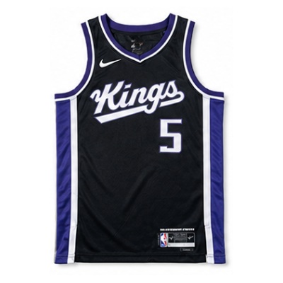 2023/24 Season Sacramento Kings Away Black #5 De'Aaron Fox NBA Jersey