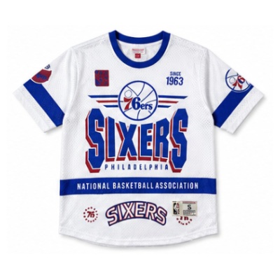 2026 StyleMitchell & Ness Retro T-Shirt Philadelphia 76ers