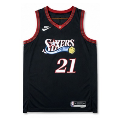 2025/26 Season Philadelphia 76ers Retro Black #21 Joel Embiid NBA Jersey
