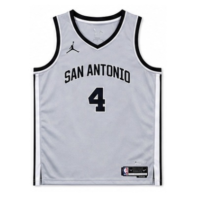 2025/26 Season San Antonio Spurs Limited Edition Gray #4 De'Aaron Fox NBA Jersey