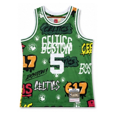 Mitchell & Ness Heat-Pressed Retro Jersey SW Boston Celtics 07/2007/08 Season Graffiti #5 Jia Nei Te