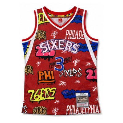 Mitchell & Ness Heat-Pressed Retro Jersey SW Philadelphia 76ers 96/97 Season Graffiti #3 Allen Iverson