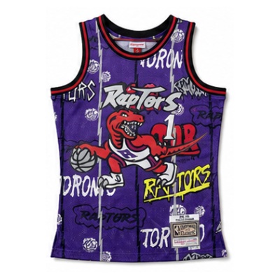 Mitchell & Ness Heat-Pressed Retro Jersey SW Toronto Raptors 98/99 Season Graffiti #1 Tracy McGrady