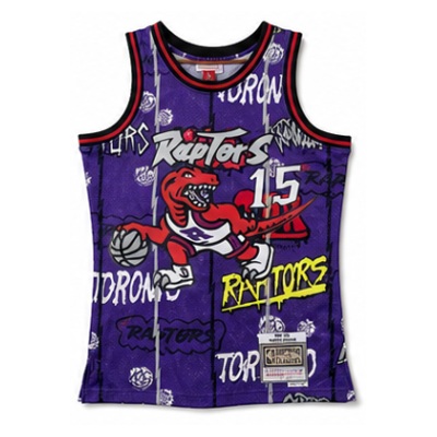 Mitchell & Ness Heat-Pressed Retro Jersey SW Toronto Raptors 98/99 Season Graffiti #15 Vince Carter