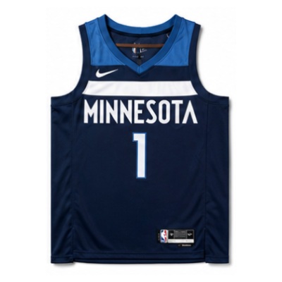 2022/23 Season Minnesota Timberwolves Away Navy #1 An De Sen Li Kai Er NBA Jersey