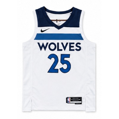2022/23 Season Minnesota Timberwolves Home White #25 Derrick Rose NBA Jersey