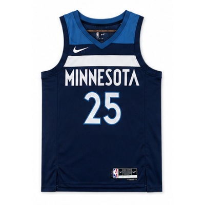 2022/23 Season Minnesota Timberwolves Away Navy #25 Derrick Rose NBA Jersey