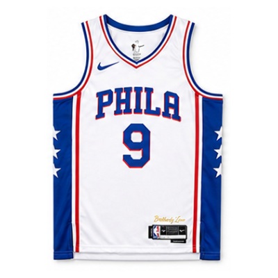 2022/23 Season Philadelphia 76ers Home White #9 Kelly Oubre Jr. NBA Jersey