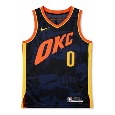 2023/24 Season Oklahoma City Thunder City Edition #0 Russell Westbrook NBA Jersey