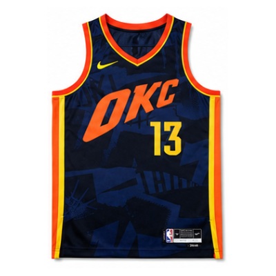 2023/24 Season Oklahoma City Thunder City Edition #13 Paul George NBA Jersey