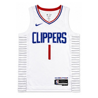 2022/23 Season Los Angeles Clippers Home White #1 James Harden NBA Jersey