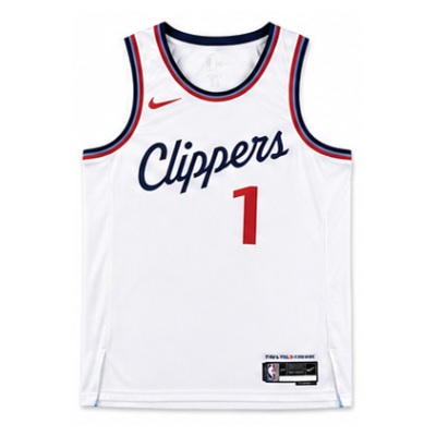2024/25 Season Los Angeles Clippers Home White #1 James Harden NBA Jersey