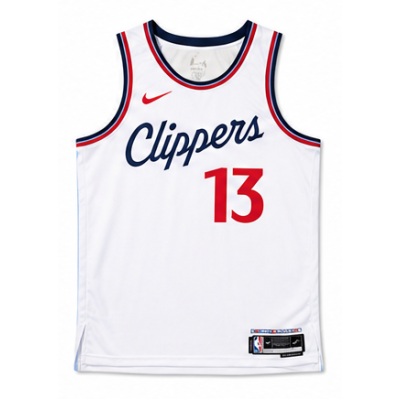 2024/25 temporada Los Angeles Clippers casa branco #13 Paul George camisola NBA