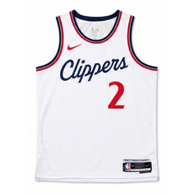 2024/25 Season Los Angeles Clippers Home White #2 Kawhi Leonard NBA Jersey