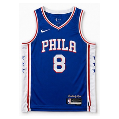 2022/23 Season Philadelphia 76ers Away Blue #8 Paul George NBA Jersey