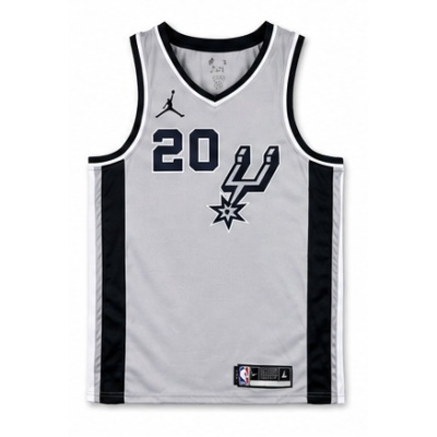 2020/21 Season San Antonio Spurs Gray Jumpman Limited Edition #20 Manu Ginobili NBA Jersey