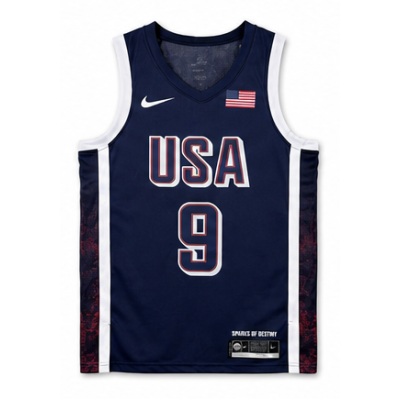 2024 Olympics Team USA Basketball Navy #9 Tyrese Haliburton NBA Jersey