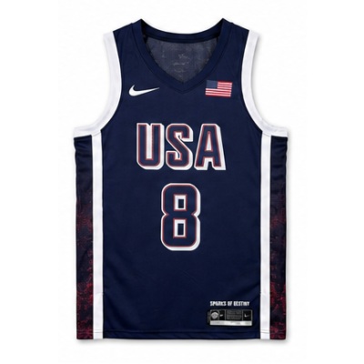 2024 Olympics Team USA Basketball Navy #8 Kawhi Leonard NBA Jersey