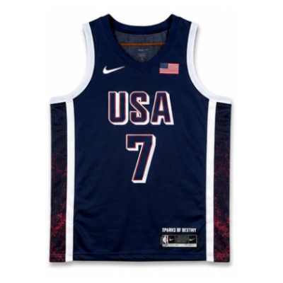 2024 Olympics Team USA Basketball Navy #7 Kevin Durant NBA Jersey