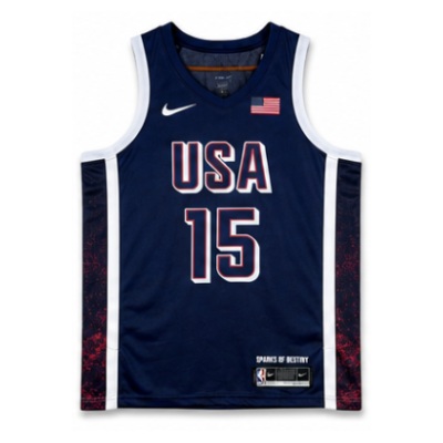 2024 Olympics Team USA Basketball Navy #15 Devin Booker NBA Jersey