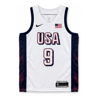 2024 Olympics Team USA Basketball White #9 Tyrese Haliburton NBA Jersey