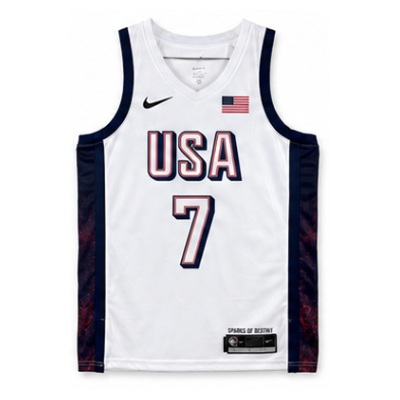 2024 Olympics Team USA Basketball White #7 Kevin Durant NBA Jersey